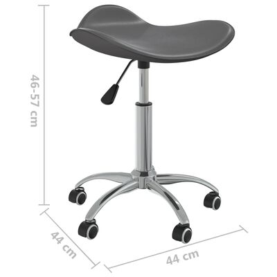vidaXL Salonski stolček sivo umetno usnje