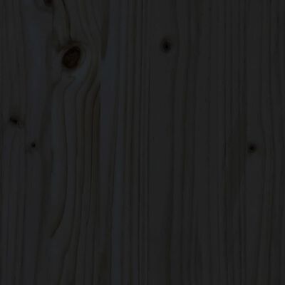 vidaXL Posteljni okvir črn iz trdnega lesa 180x200 cm