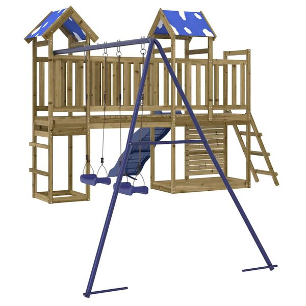 vidaXL Zunanje igralo impregnirana borovina