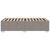 vidaXL Posteljni okvir brez vzmetnice taupe 100x200 cm blago