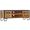 vidaXL TV omarica s predali 120x30x40 cm trden mangov les