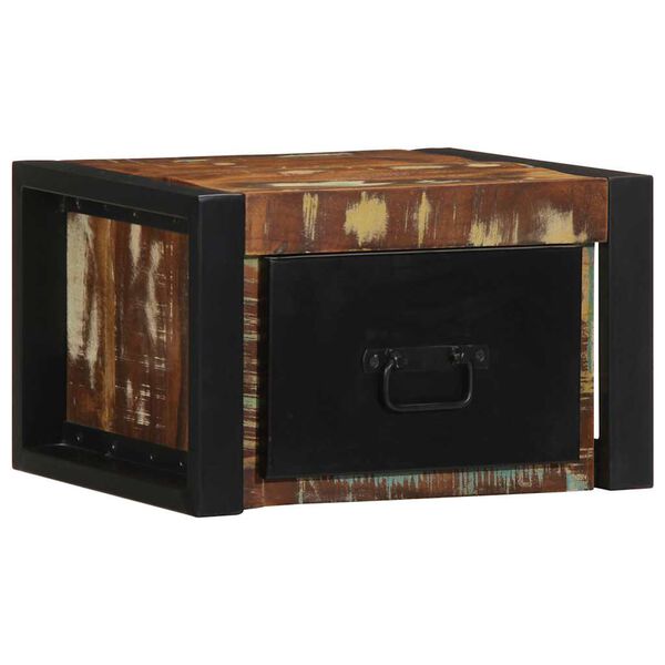 vidaXL Nočna omarica Multicolor 40x35x25 cm Masivni les Reclaimed