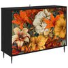 vidaXL Strani &scaron;al GENNEP Črni hrast 102 x 33 x 76 cm Inženirski les