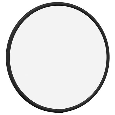 vidaXL Stensko ogledalo črno Ø 20 cm okroglo