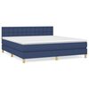 vidaXL Box spring postelja z vzmetnico modra 160x200 cm blago