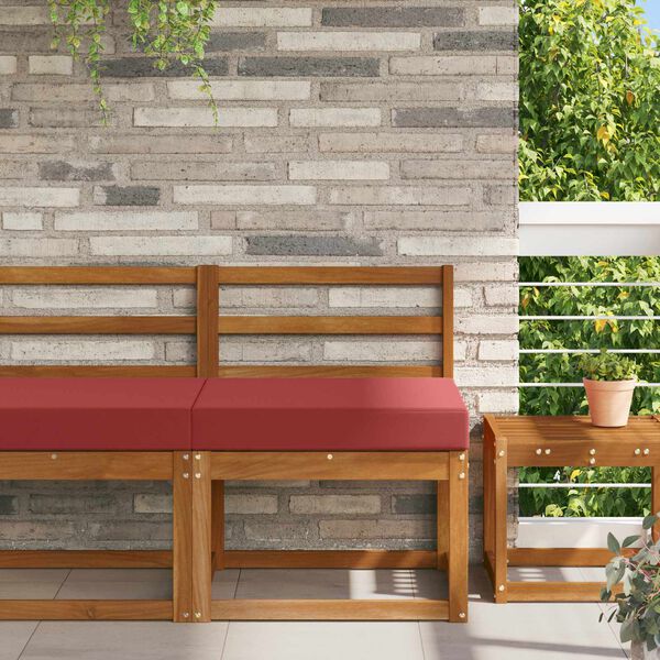 vidaXL Zunanja blazina za kavč vinsko rdeča 60 x 60 x 8 cm Poliester