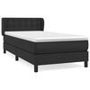 vidaXL Box spring postelja z vzmetnico črna 90x200 cm umetno usnje