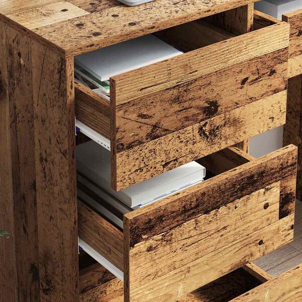 vidaXL Miza s predalom Star les 90 x 37.5 x 75 cm Konstruiran les