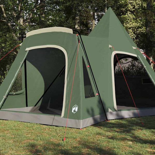 vidaXL Teepee &scaron;otor s streho s shranjevanjem Zelena 545 x 450 x 295 cm