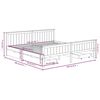 vidaXL Posteljni okvir s 4 predali temno rjav 200x200 cm borovina