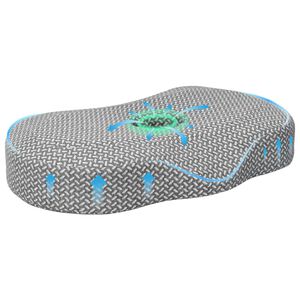 vidaXL Vzglavnik za vrat Siva Spominska pena 53 x 34,5 x 10,5 cm