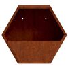 vidaXL Stensko cvetlično korito 2 kosa rjasto corten jeklo 30x10x25 cm