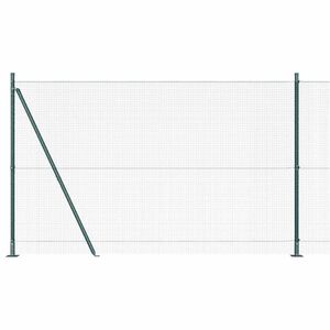 vidaXL Varjena žična ograja z betonsko podlago 25 x 1,5 m Zelena Mreža