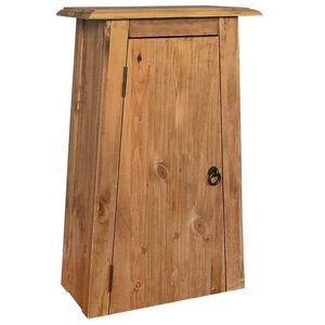 vidaXL Kopalni&scaron;ka stenska omarica iz trdne borovine 42x23x70 cm