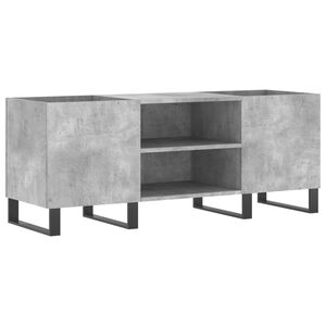 vidaXL Omarica za gramofonske plo&scaron;če betonsko siva 121x38x48 cm les