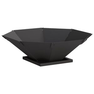 vidaXL Ogenj Črna 50 x 50 x 15,5 cm Jeklo