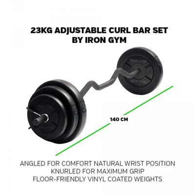 Iron Gym Nastavljiva palica z utežmi 23 kg IRG033