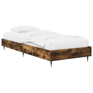 vidaXL Konstrukcija postelje Dimljen hrast 80 x 200 cm Inženirski les
