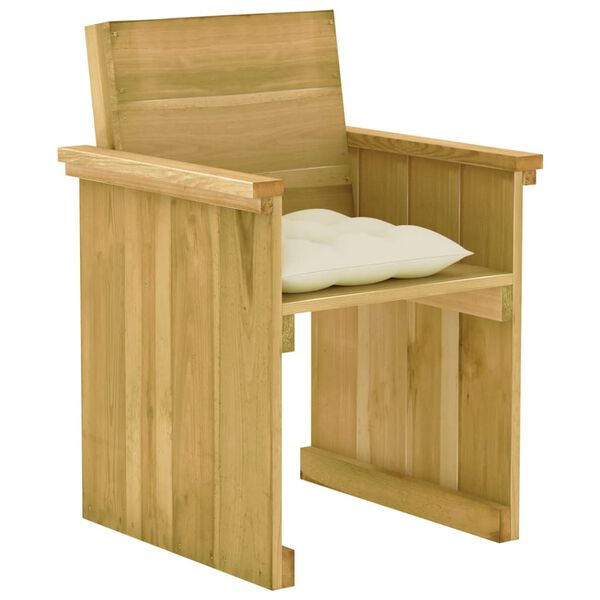 vidaXL Vrtna jedilna garnitura 5-delna z blazinami impreg. borovina