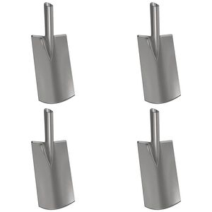 vidaXL Glava lopate 4 pcs srebrna 43 x 17 cm Prašno lakirano jeklo