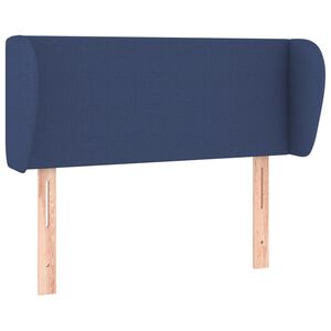 vidaXL Vzglavje z u&scaron;esi modro 83x23x78/88 cm blago