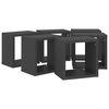 vidaXL Stenske police kockaste 6 kosov sive 22x15x22 cm