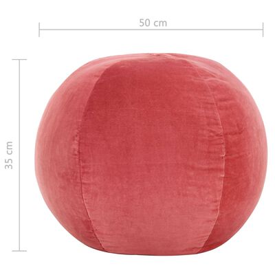 vidaXL Tabure iz bombažnega žameta 50x35 cm roza