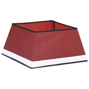 vidaXL Podloga za novoletno jelko rdeča in bela 48x48x25 cm