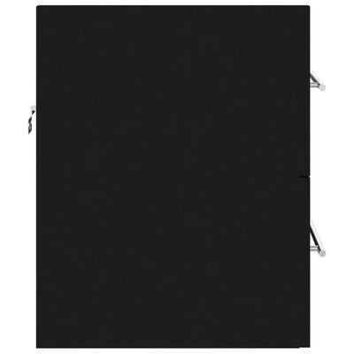 vidaXL Omarica za umivalnik črna 60x38,5x48 cm iverna plošča