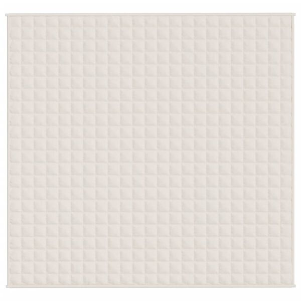 vidaXL Obtežena odeja svetlo krem 220x240 cm 11 kg blago
