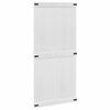 vidaXL Hlevska vrata CORONA 100 x 210 cm Trdna borovina Bela
