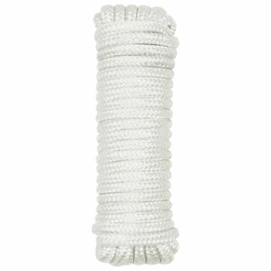 vidaXL Rop za čoln 10 mm 6 m Bela Poliester