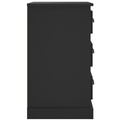 vidaXL Nočna omarica črna 39x39x67 cm inženirski les