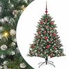 vidaXL Umestno božično drevo Zelena 150 cm PVC, plastika in jeklo