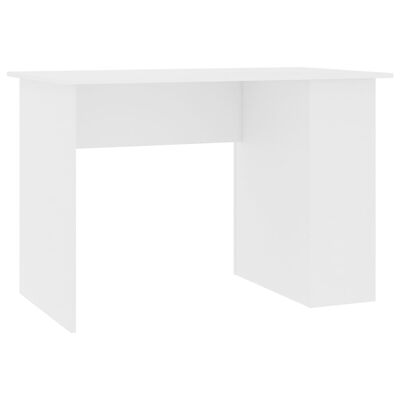 vidaXL Pisalna miza bela 110x60x73 cm iverna plošča
