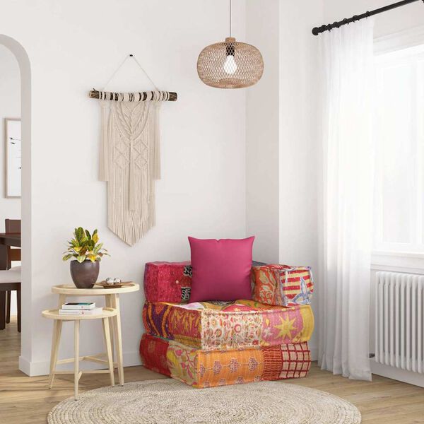 vidaXL Modularni tabure z blazino krpanka blago