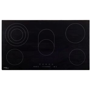 vidaXL Keramična kuhalna plo&scaron;ča s 5 gorilniki na dotik 77 cm 8500 W