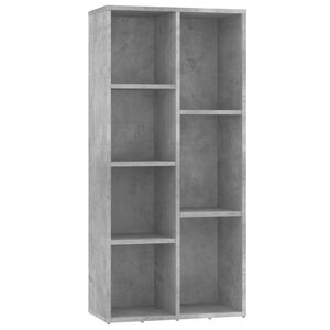 vidaXL Knjižna omara betonsko siva 50x25x106 cm iverna plo&scaron;ča