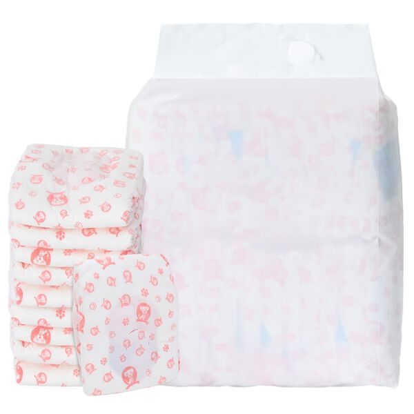 vidaXL Enkratna ženska pasja plenica 50 pcs Bela M