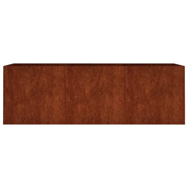 vidaXL Vrtna visoka greda 120x40x40 cm corten jeklo