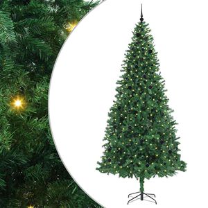 vidaXL Umestno božično drevo Zelena 300 cm PVC, kovina in plastika