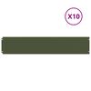 vidaXL Robovi trave 10 kos 20 x 103 cm Mnogi jeklo Olivno zelena