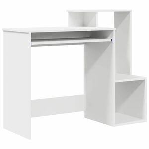 vidaXL Miza Bela 106 x 41 x 88.5 cm Inženirski les