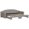 vidaXL Izvlečna dnevna postelja temno taupe 80x200 cm blago