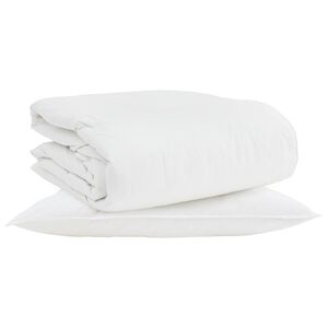 vidaXL 2-v-1 Dv entscheiden z blazino 2 pcs Bela Perje