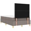 vidaXL Postelja z vzmetnico z vzmetnico Taupe 120 x 200 cm blago