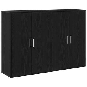 vidaXL Strani &scaron;al 2 kos Črna Orehovina 60 x 31 x 84 cm Inženirski les