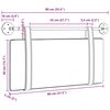 vidaXL Visoki naslon za glavo Svetlo siva 90 x 55 x 5 cm blago