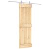 vidaXL Drsna vrata 70 x 210 cm Masiven borov les (neobdelan)