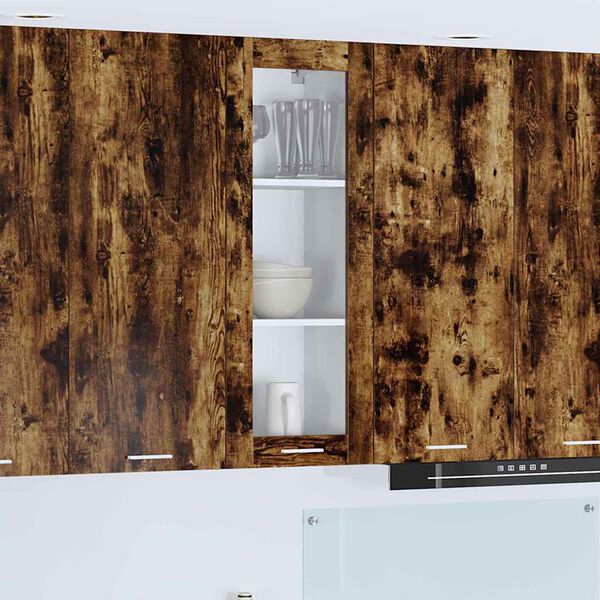 vidaXL Viseča omarica Dimljeni oreh 40 x 31 x 100 cm Konstruiran les